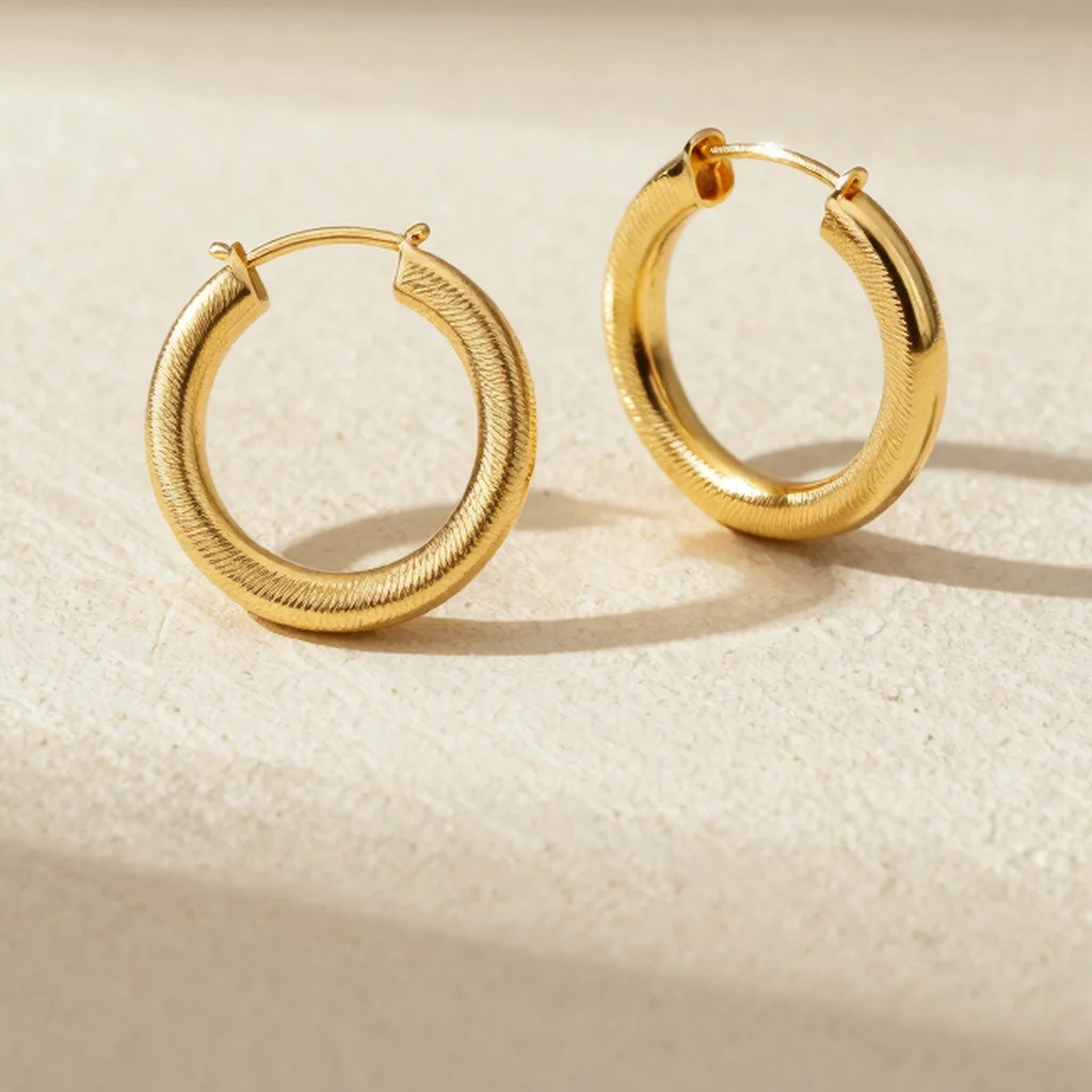 Arracadas Texturizadas Solis Oro 14k
